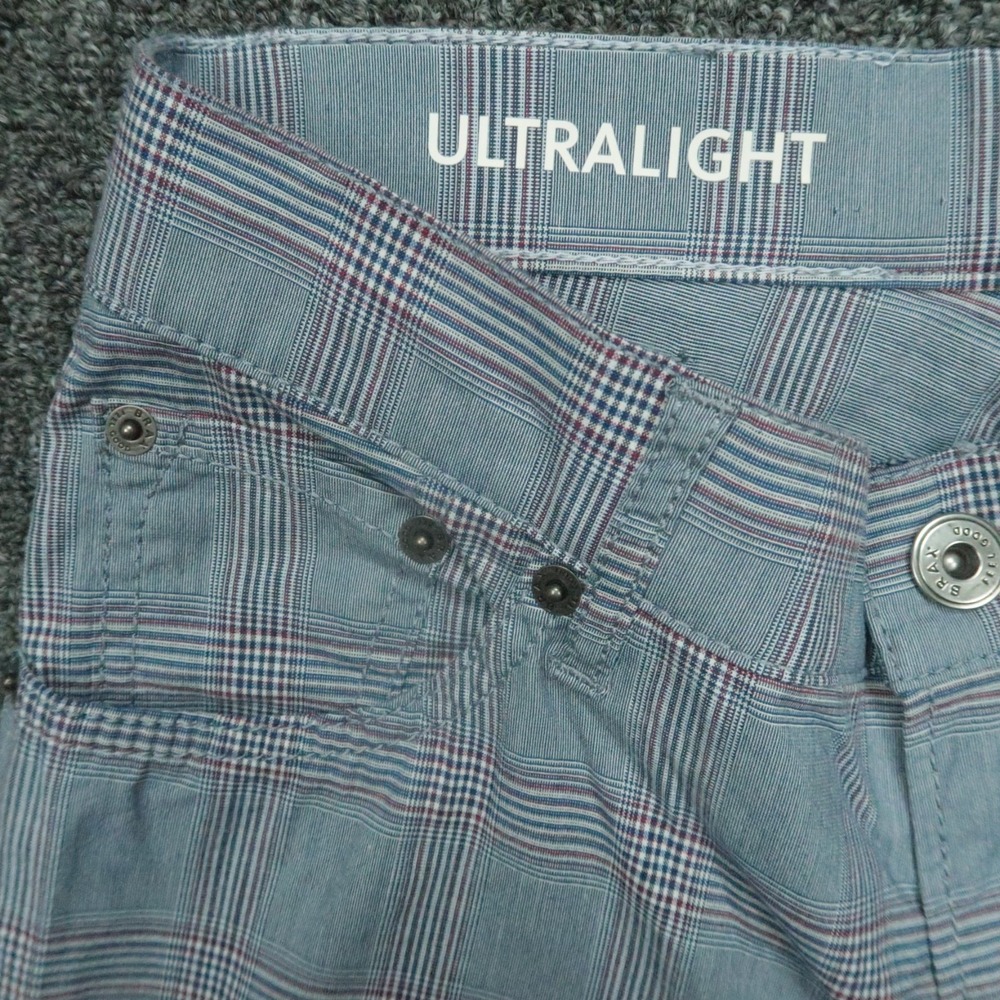Brax Pants Men 28x29 Blue Plaid Chuck Ultralight Chino 5 Pocket Stretch - Picture 3 of 10